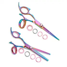 Lppswrb50 Shark Fin Lppswrb50/28 Sharkfin Professional Plus Left Hand Swivel Rainbow 5 Inch Shear And 28 Tooth Thinner