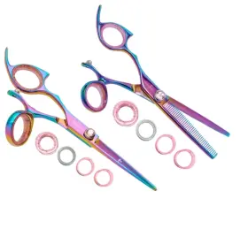 Lppswrb50 Shark Fin Lppswrb50/40 Sharkfin Professional Plus Left Swivel Rainbow 5.0 Inch Shear And 40 Tooth Blender Set