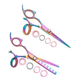 Shark Fin Lppswrb70/07 Sharkfin Professional Plus Left Swivel Rainbow 7.0 Inch Shear And 7 Tooth Chunker Set