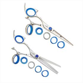 Shark Fin Lppswsl50/40 Sharkfin Professional Plus Left Swivel Stainless 5 Inch Shear And 40 Tooth Blender Set