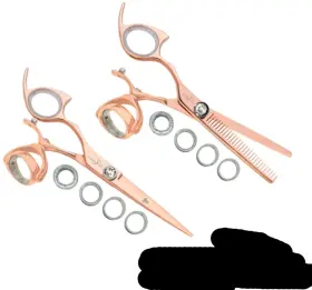 Lprssrg62 Shark Fin Lprssrg62/28 Sharkfin Professional Left Super Swivel Rose Gold 6.25 Inch Shear And 28t Thinner Set