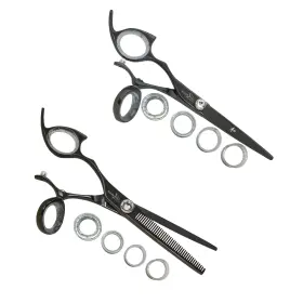 Lprswbk62 Shark Fin Lprswbk62/40 Sharkfin Professional Left Hand Swivel Black 6.25 Inch Shear And 40 Tooth Blender Set