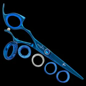 Lprswbl62 Shark Fin Sharkfin Shears Professional Left Handed Swivel Blue 6.25 Inch Scissors