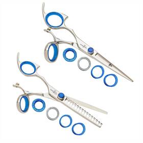 Shark Fin Lprswsl62/l Sharkfin Professional Left Swivel Stainless 6.25 Shear And 15 Tooth Texturizer Set