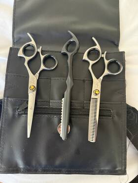 Shark Fin Prmabtsl60 Japanese Steel Salon Scissors Set With Razor Comb Thinning Shears