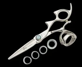 Rdssssl55 Shark Fin Sharkfin Shears Double Right Handed Super Swivel Stainless 5.5 Inch Scissors