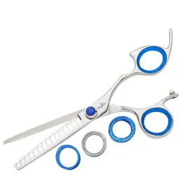 Rppbtrb15 Shark Fin Sharkfin Shears Professional Right Hand Non-swivel Blue Tooth Texturizer 6 Inch