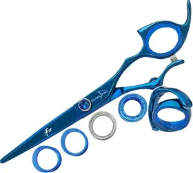 Rppssbl55 Shark Fin Sharkfin Shears Professional Plus Right Handed Super Swivel Blue 5.5 Inch Scissors
