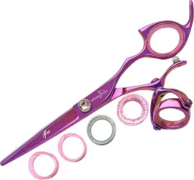 Rppsspl55 Shark Fin Sharkfin Shears Professional Plus Right Handed Super Swivel Pink 5.5 Inch Scissors