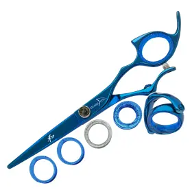 Rprssbl55 Shark Fin Sharkfin Shears Professional Right Handed Super Swivel Blue 5.5 Inch Scissors