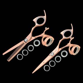 Shark Fin Rprssrg62/28 Sharkfin Professional Right Super Swivel Rose Gold 6.25 Inch Shear And 28t Thinner Set