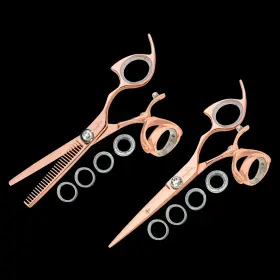 Rprssrg62 Shark Fin Rprssrg62/28 Sharkfin Professional Right Super Swivel Rose Gold 6.25 Inch Shear And 28t Thinner Set