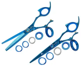Rprswbl62 Shark Fin Rprswbl62/40 Sharkfin Shears Professional Right Swivel Blue 6.25 Inch Shear And 40tooth Blender Set