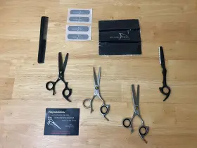 Ks1433 Sharkfin Shark Fin Hair Cutting Scissors Shear Deluxe Student Kit Cosmetology/haircutting