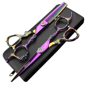 440c Sharonds 712145859855 6 Inch Purple Professional Hairdressing Scissors Barber Shop Hairdresser