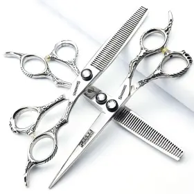 T1-fngy-dmlx Sharonds 6/7/8 Inch Professional Hairdressing Scissors Barber Rose Pattern Hair Stylis