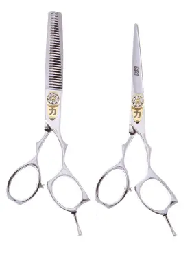 Shearsdirect 704660739675 Japanese 440 Stainless Cutting Shears And Thinning Shear With 30