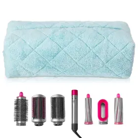 Rhy-shinylin-1341 Shinylin Sherpa Travel Bag For Hair Tools And Attachments Blu