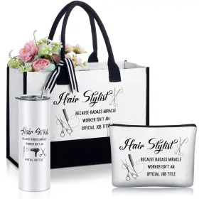 Ae-sieral-5039 Sieral 3 Pcs Women Hairstylist Gift Set For Hairdresser Tote Bag Makeup Tumbler