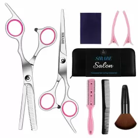 Sirabe 710670308985 9 Pcs Hair Cutting Scissors Set Hairdressing Kit Thinning Scissor Ne