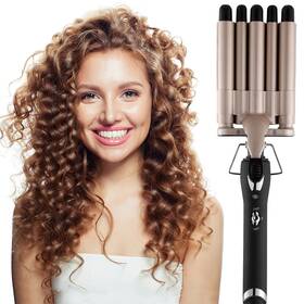 Sisrol 136529078069 5 Barrel Curling Iron Wand 0.6 Inch Hair Crimper Waver Portable Two Temperatu