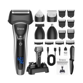 Sneco Es-001 Electric Razor For Men Waterproof Foil Shaver With Beard Trimmer A... Fast Ship
