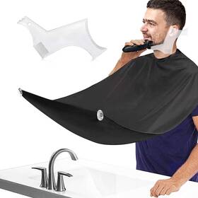 Snmzlc Us169-huxuxiuli 2-piece Set Mens Beard Shaping Tool Bib Non-stick Material A