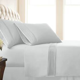 Southshore Fine Living Inc. 707568272992 Vilano Pleats 4-piece 21-inch Extra Deep Pocket Shee