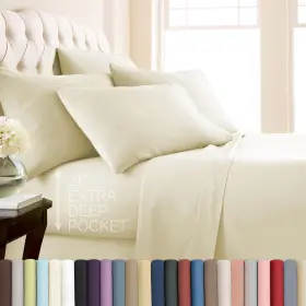Asp-6pc-ow-q Southshore Fine Living Inc. 6-piece Queen Sheet Set 21-inch Extra Deep Pock