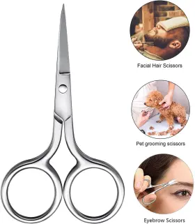 Stabstore 635934019523 Small Curve Scissors For Grooming - Beard Ear Eyebrows Moustache Nose Trim