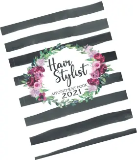 Strendier 798560162436 Hairstylist Appointment Book 2021 Hairdresser Log With A -