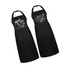 Strendier Ewxrprbc7831 Auidy 6txd 2pcs Black Rhinestone Hair Stylist Apron Classic Design With Thre