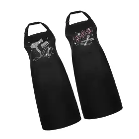 Ewxrprbc7831 Strendier Auidy 6txd 2pcs Black Rhinestone Hair Stylist Apron Classic Design With Thre