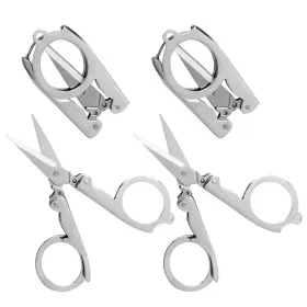 Rhhdl209k-11-ndggx Sumaju Folding Scissors 4pcs Stainless Steel Small Pocket Portable Foldabl