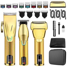 362-gold Sunnow Hair Clippers For Men Professional Cordless Beard Trimmer 3 In 1 A
