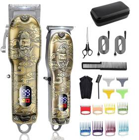 Suttik Lm-2025 Professional Barber Hair Clippers And Trimmers Set Cordless Ki