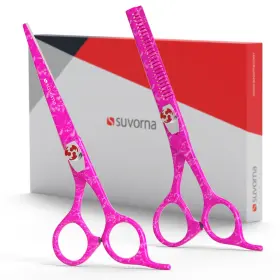 Suvorna 810899022416 Hair Scissors Professional With Thinning Shears For Cutting 6 Inch
