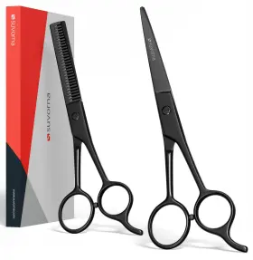 Suvorna 810899022584 6.5 Inch Professional Hair Scissors Set With Thinning Shears For Dre Suvorna 810899022584 6.5 Inch Professional Hair Scissors Set With Thinning Shears For Dre