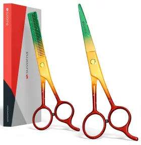 Suvorna 810899022614 6.5 Professional Hair Cutting Scissors With Thinning Shears For Suvorna 810899022614 6.5 Professional Hair Cutting Scissors With Thinning Shears For