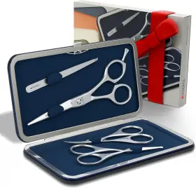 Bm-1207-dbl-0400 Suvorna Beard And Mustache Trimming Kit With Scissors Facial Hai