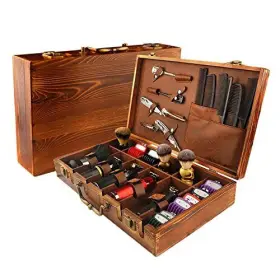 T- 736961025331 Beauty Professional Barber Case Wooden Carrying Stylist Tool