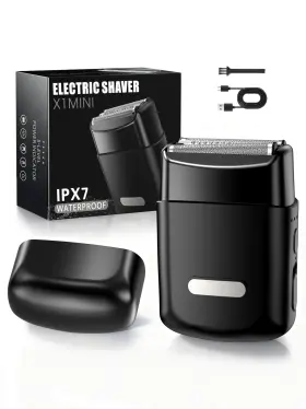 Teckygem 727984896565 Electric Foil Shavers For Men Mini Razor With 3 Floating Blades Ip