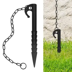 Hqm2309 Tfro & Cile And Rain Chain Anchoring Stake Black Cone Garden Locator For Gutter D