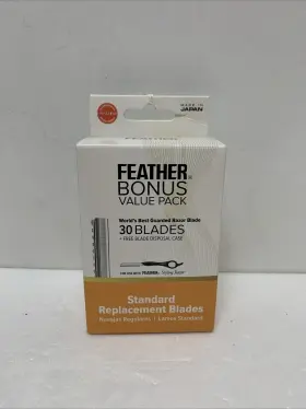F120130 The Burmax Co Feather Standard Replacement Blades With Disposable Case 30/pack #306