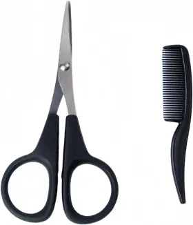 Yyk0564 Tikmno 2 Pack Mens Beard And Mustache Scissors Set With Comb - Precision Grooming