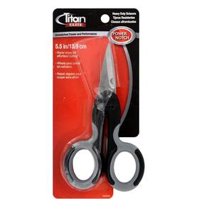 Titan D50002 Heavy Duty Scissors With Power Notch Stainless Steel Shears For Precisi