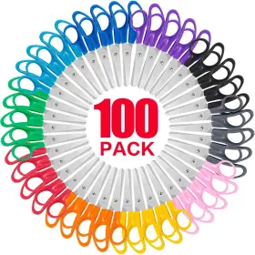 Tb-jd-100p Tooybing 100 Pack Kids Scissors 5 Inch Bulk For School Blunt Tip Child