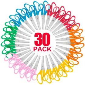 Tb-jd-30p Tooybing 30 Pack Kids Scissors 5 Inch Bulk For School Blunt Tip Fo