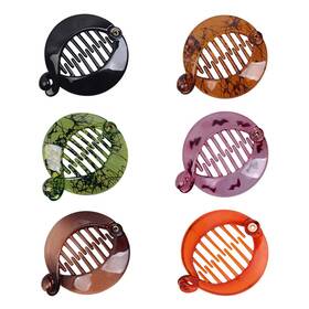 Townus 198960647244 6pcs 2.5 Inch Banana Hair Clips Combs Round Pins Clip Ponytail Holder A