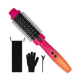 Hs-2032a38-po Tresses Touch Professional Thermal Brush Heated Round Ionic Hot Curling Br... Fast Ship